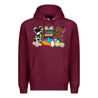 Burgundy western rabbits Premium Hoodie - AdoDesignShop