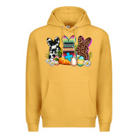Mustard western rabbits Premium Hoodie - AdoDesignShop