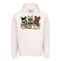 Pale Pink western rabbits Premium Hoodie - AdoDesignShop