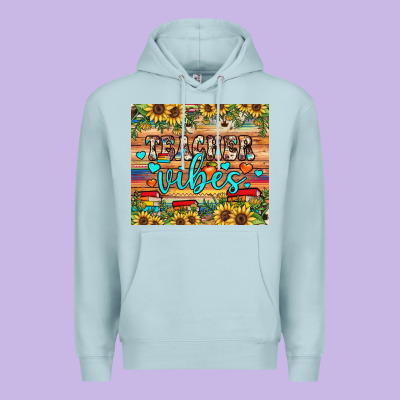 Teacher Vibes Premium Hoodie Designed By Jahusdesignshop