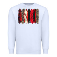 White baseball brushstroke Premium Sweatshirt - Zillion Design Studio