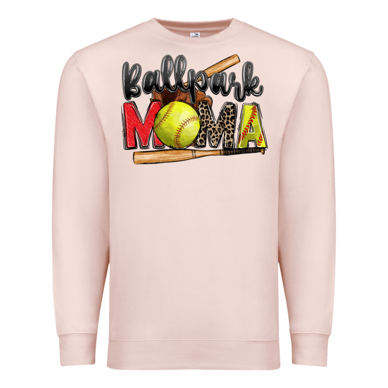 Ballpark Mama Softball Premium Sweatshirt by Zillion Design Studio | Teevron