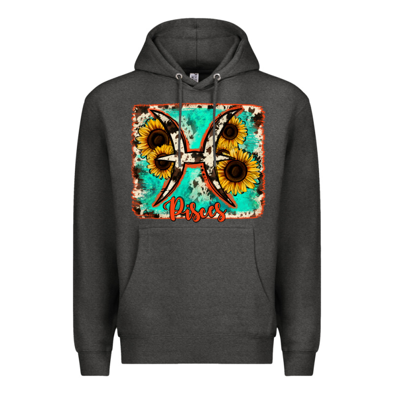Pisces Turquoise Cowhide Premium Hoodie by RanaPortraitStore | Teevron