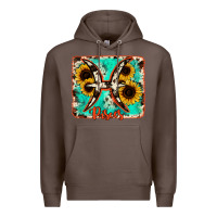 Coffee pisces turquoise cowhide Premium Hoodie - RanaPortraitStore