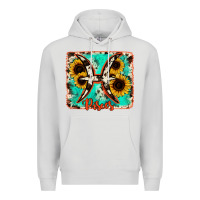 Dove Grey pisces turquoise cowhide Premium Hoodie - RanaPortraitStore