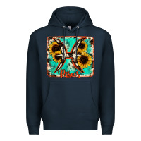 Navy pisces turquoise cowhide Premium Hoodie - RanaPortraitStore
