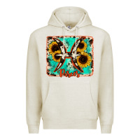 Oatmeal Heather pisces turquoise cowhide Premium Hoodie - RanaPortraitStore