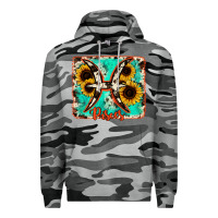 Slate Camo pisces turquoise cowhide Premium Hoodie - RanaPortraitStore