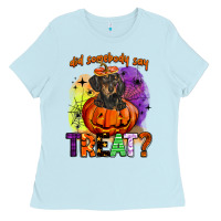 Baby Blue did somebody say treat Ladies Tee - BarkalooDesign