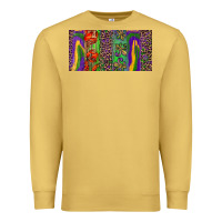 Antique Gold Mardi gras brushstrokes crawfish fleur de lis Premium Sweatshirt - RanaPortraitStore
