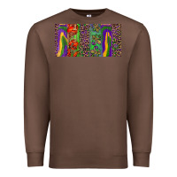 Chestnut Mardi gras brushstrokes crawfish fleur de lis Premium Sweatshirt - RanaPortraitStore