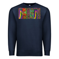 Navy Mardi gras brushstrokes crawfish fleur de lis Premium Sweatshirt - RanaPortraitStore