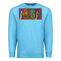 Ocean Blue Mardi gras brushstrokes crawfish fleur de lis Premium Sweatshirt - RanaPortraitStore