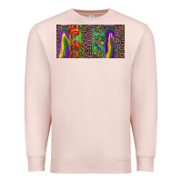 Pale Pink Mardi gras brushstrokes crawfish fleur de lis Premium Sweatshirt - RanaPortraitStore