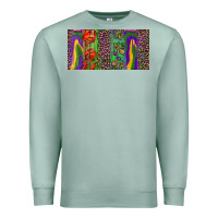 Seafoam Mardi gras brushstrokes crawfish fleur de lis Premium Sweatshirt - RanaPortraitStore