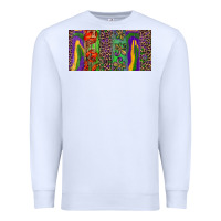 White Mardi gras brushstrokes crawfish fleur de lis Premium Sweatshirt - RanaPortraitStore