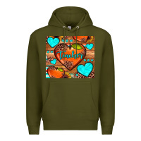 Army Green teacher hearts Premium Hoodie - JahusDesignShop