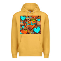 Mustard teacher hearts Premium Hoodie - JahusDesignShop