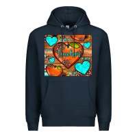 Navy teacher hearts Premium Hoodie - JahusDesignShop