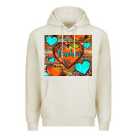 Oatmeal Heather teacher hearts Premium Hoodie - JahusDesignShop