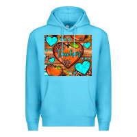 Ocean Blue teacher hearts Premium Hoodie - JahusDesignShop