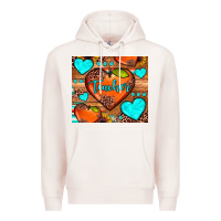 Pale Pink teacher hearts Premium Hoodie - JahusDesignShop