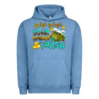Pigment Pebble Blue splish splash your opinion is trash Urban Hoodie - AdoDesignShop