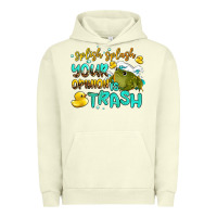 Pigment Pistachio splish splash your opinion is trash Urban Hoodie - AdoDesignShop
