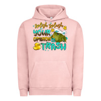 Pigment Salmon splish splash your opinion is trash Urban Hoodie - AdoDesignShop