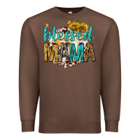 Chestnut blessed mama with sunflowers Premium Sweatshirt - texasbilliewilder