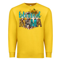Lemon blessed mama with sunflowers Premium Sweatshirt - texasbilliewilder