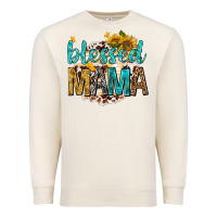 Sandshell blessed mama with sunflowers Premium Sweatshirt - texasbilliewilder