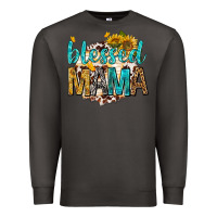 Smoke blessed mama with sunflowers Premium Sweatshirt - texasbilliewilder