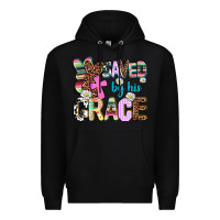 Black saved by his grace Premium Hoodie - AdoDesignShop
