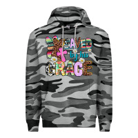 Slate Camo saved by his grace Premium Hoodie - AdoDesignShop