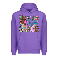 Purple saved by his grace Premium Hoodie - AdoDesignShop