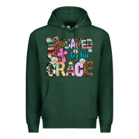 Sports Green saved by his grace Premium Hoodie - AdoDesignShop