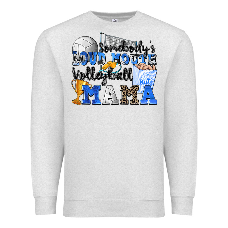 Somebody's Loud Mouth Volleyball Mama Premium Sweatshirt by Zillion Design Studio | Teevron