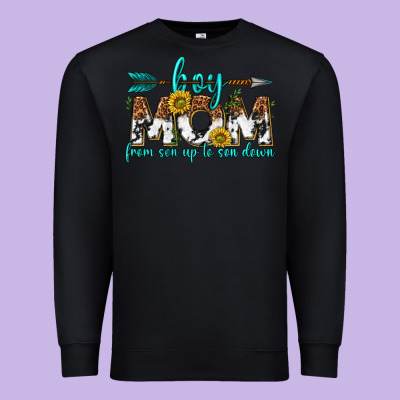Premium Sweatshirt boy mom from son up to son down  western