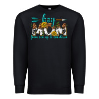 Black boy mom from son up to son down  western Premium Sweatshirt - texasbilliewilder