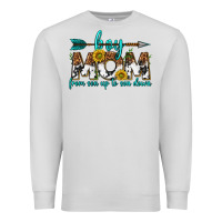 Dove Grey boy mom from son up to son down  western Premium Sweatshirt - texasbilliewilder