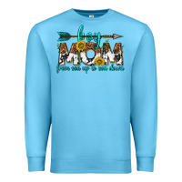 Ocean Blue boy mom from son up to son down  western Premium Sweatshirt - texasbilliewilder