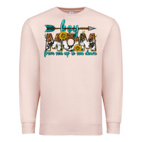 Pale Pink boy mom from son up to son down  western Premium Sweatshirt - texasbilliewilder
