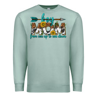 Seafoam boy mom from son up to son down  western Premium Sweatshirt - texasbilliewilder