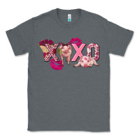 Charcoal Heather Valentine's Day Pig Xoxo Classic Tee - FaDigitalArtStudio