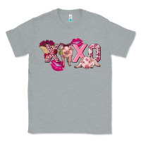 Heather Grey Valentine's Day Pig Xoxo Classic Tee - FaDigitalArtStudio