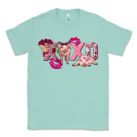 Seafoam Valentine's Day Pig Xoxo Classic Tee - FaDigitalArtStudio