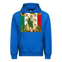 Cobalt San Judas with Mexican Flag Urban Hoodie - JahusDesignShop