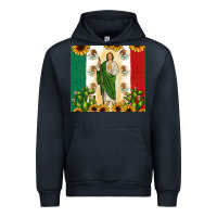 Navy San Judas with Mexican Flag Urban Hoodie - JahusDesignShop