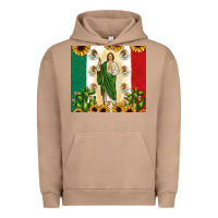 Pigment Burro San Judas with Mexican Flag Urban Hoodie - JahusDesignShop